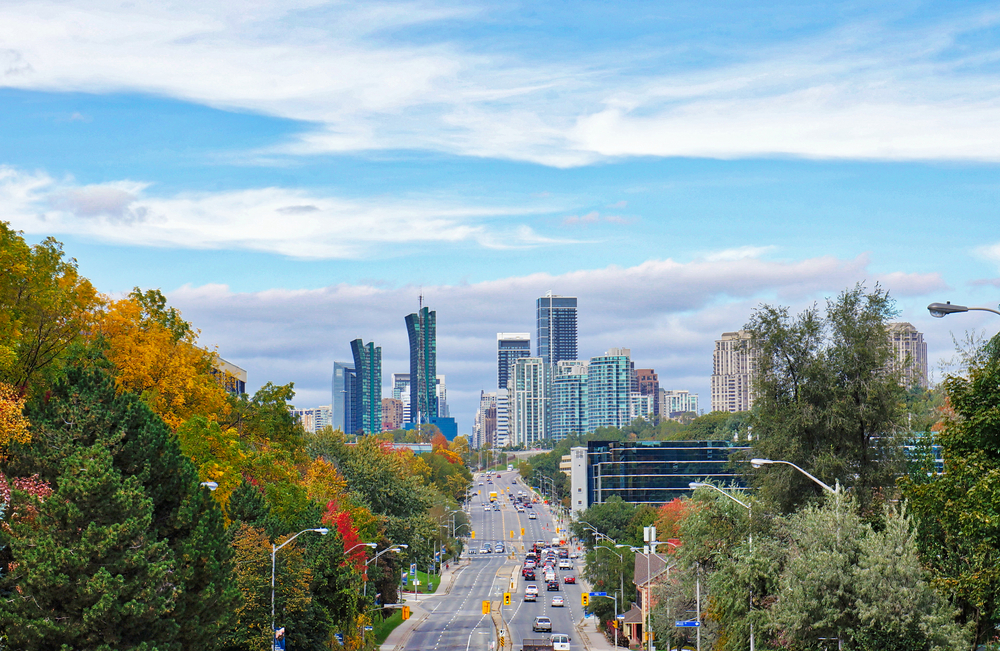 Panoramic View of city of North York, Toronto, CA